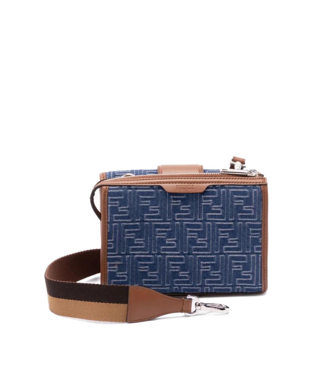 FENDI Синяя сумка на плечо, фото 4