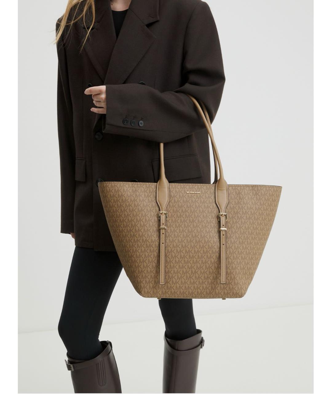 MICHAEL KORS Коричневая сумка тоут, фото 2