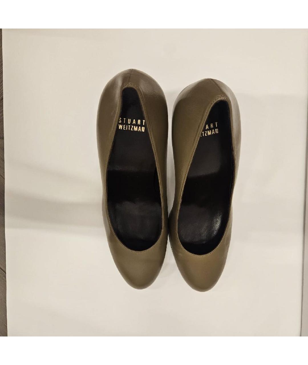 STUART WEITZMAN Коричневые кожаные туфли, фото 3