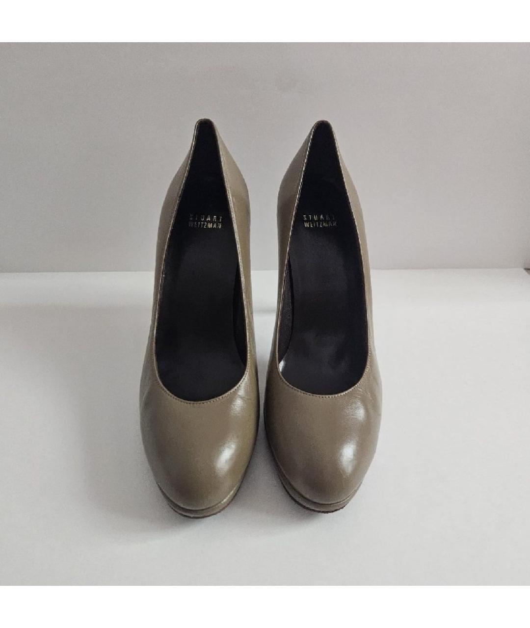 STUART WEITZMAN Коричневые кожаные туфли, фото 2