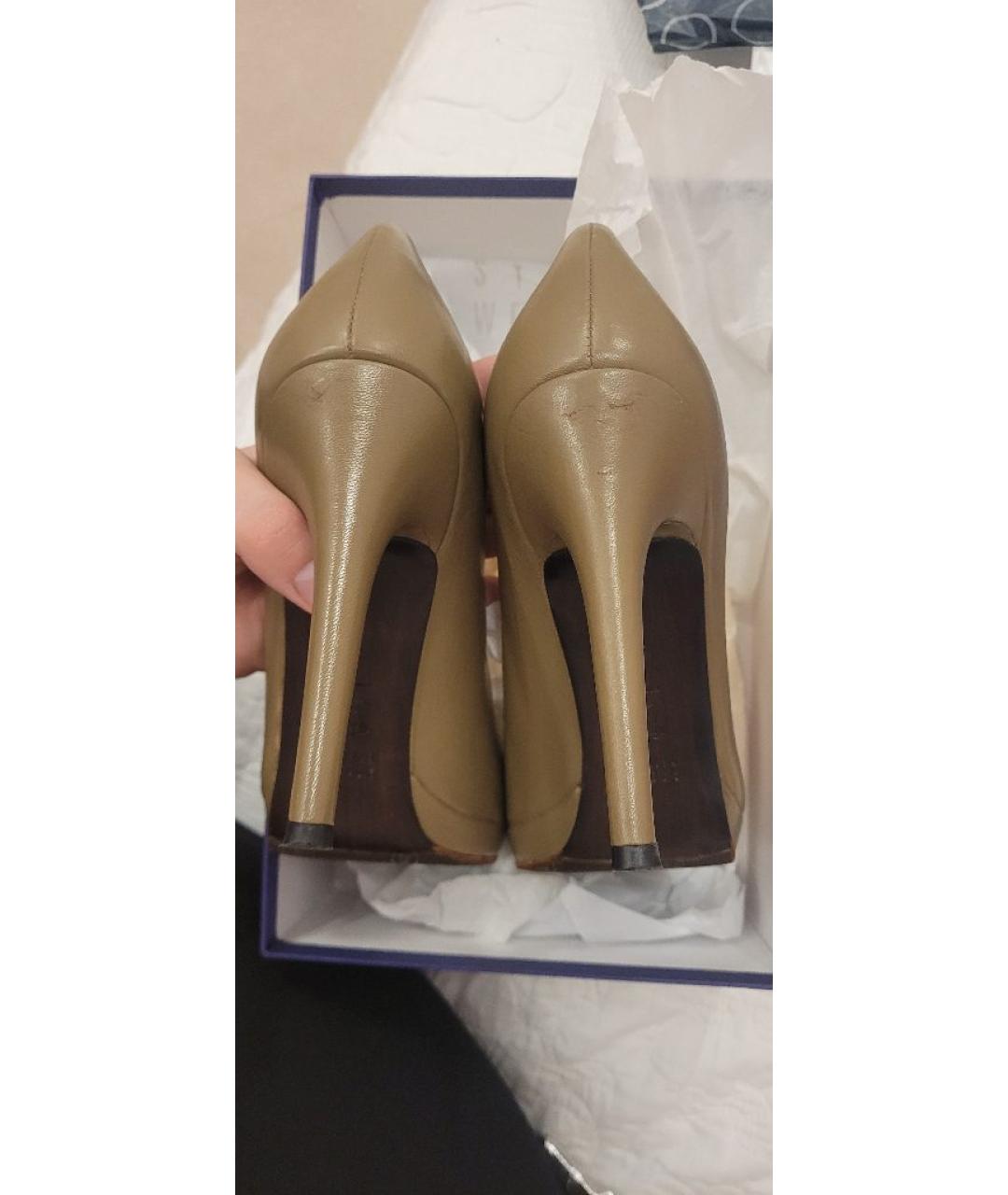 STUART WEITZMAN Коричневые кожаные туфли, фото 6