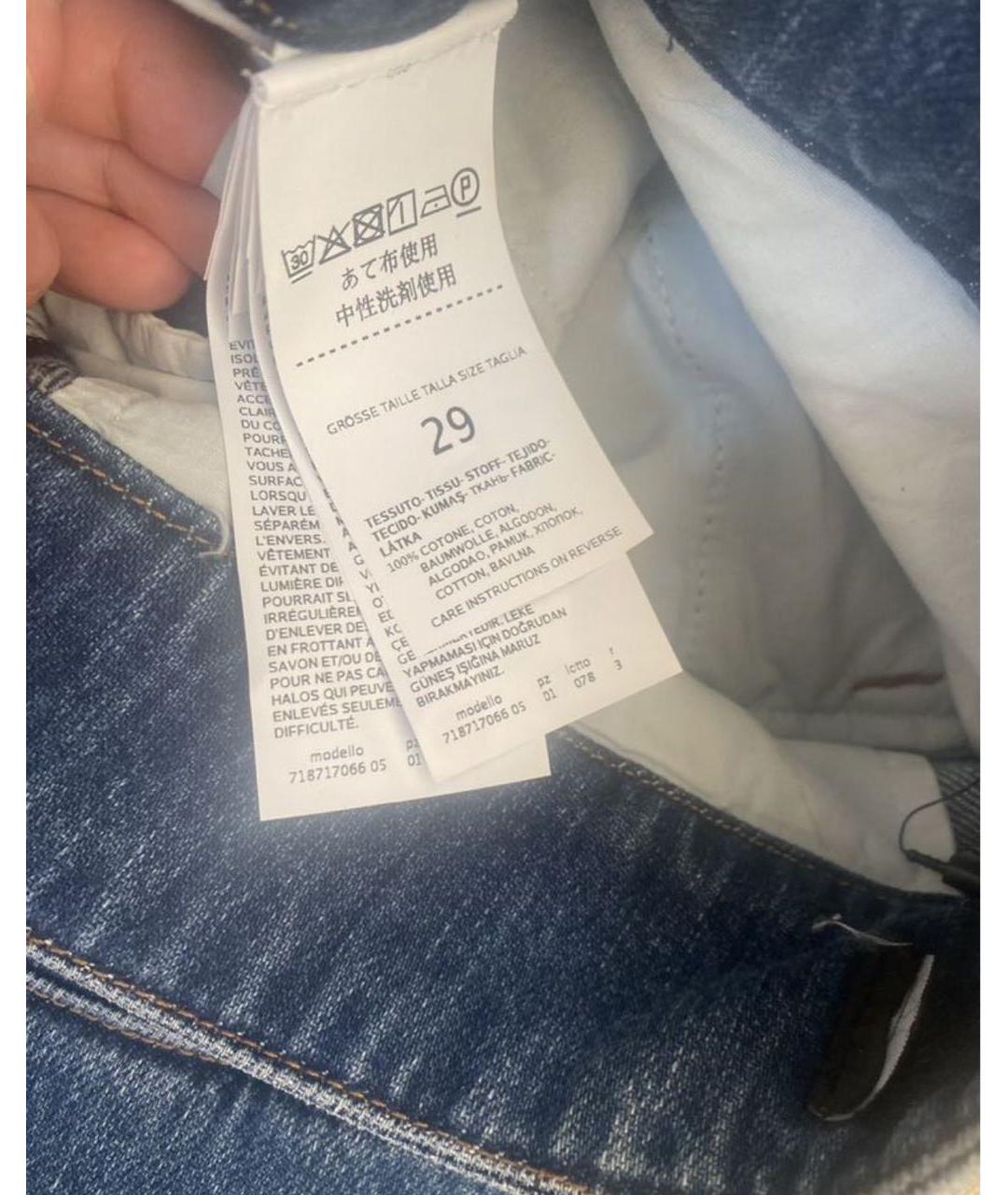 MAX MARA Синие прямые джинсы, фото 3