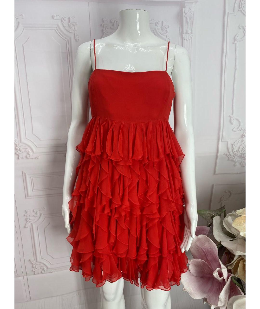 JUICY COUTURE Красное шелковое платье, фото 7