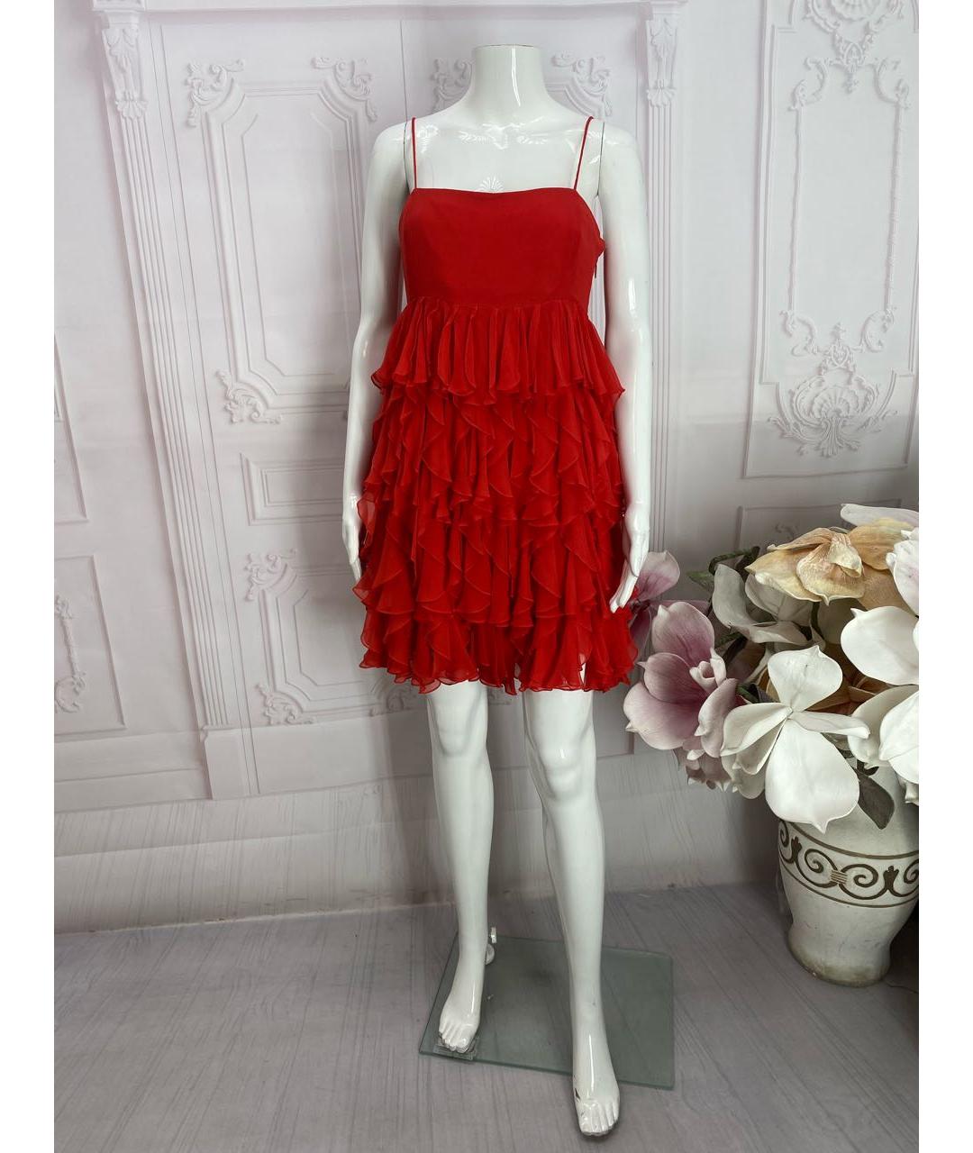 JUICY COUTURE Красное шелковое платье, фото 8