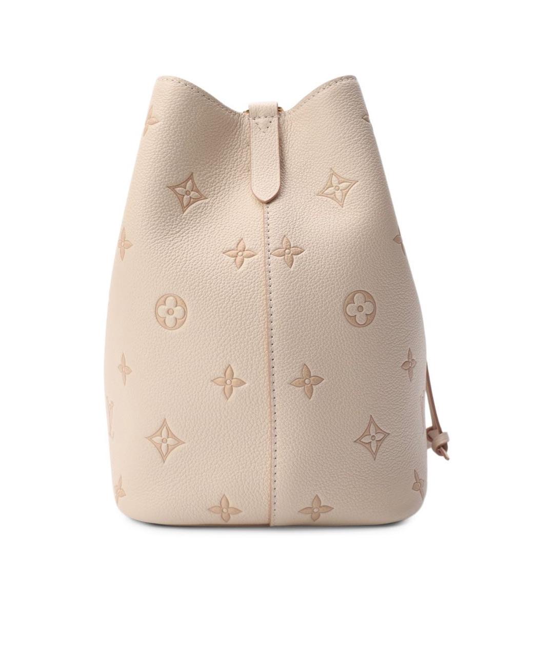LOUIS VUITTON Бежевая кожаная сумка через плечо, фото 5