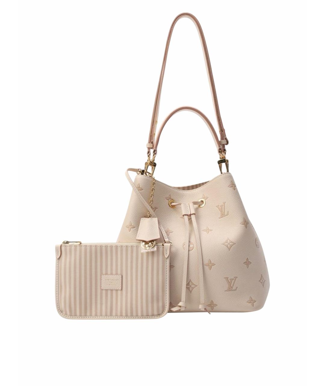 LOUIS VUITTON Бежевая кожаная сумка через плечо, фото 1