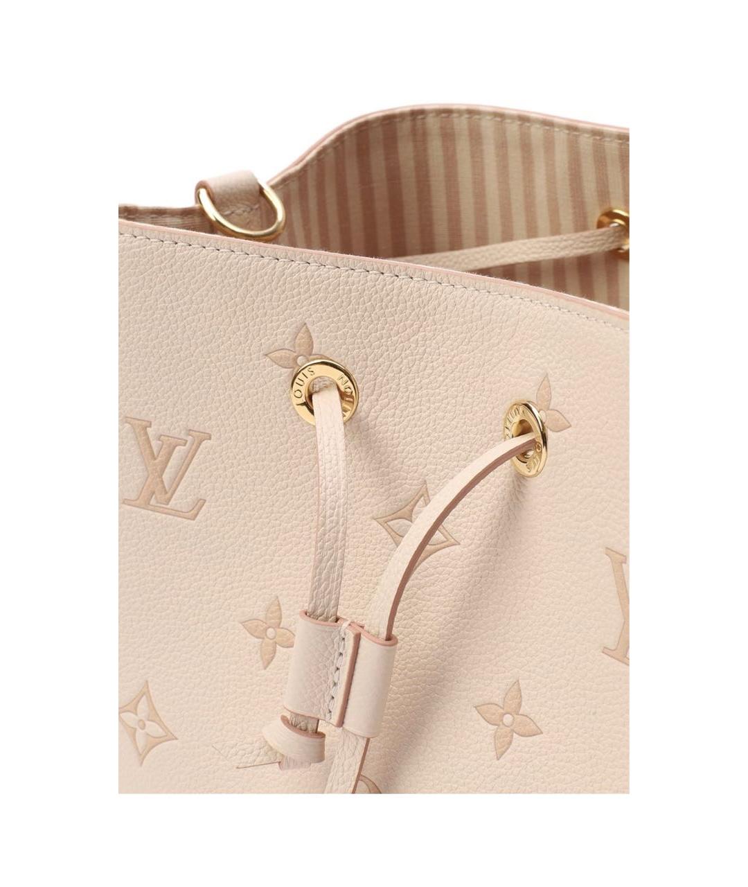 LOUIS VUITTON Бежевая кожаная сумка через плечо, фото 8