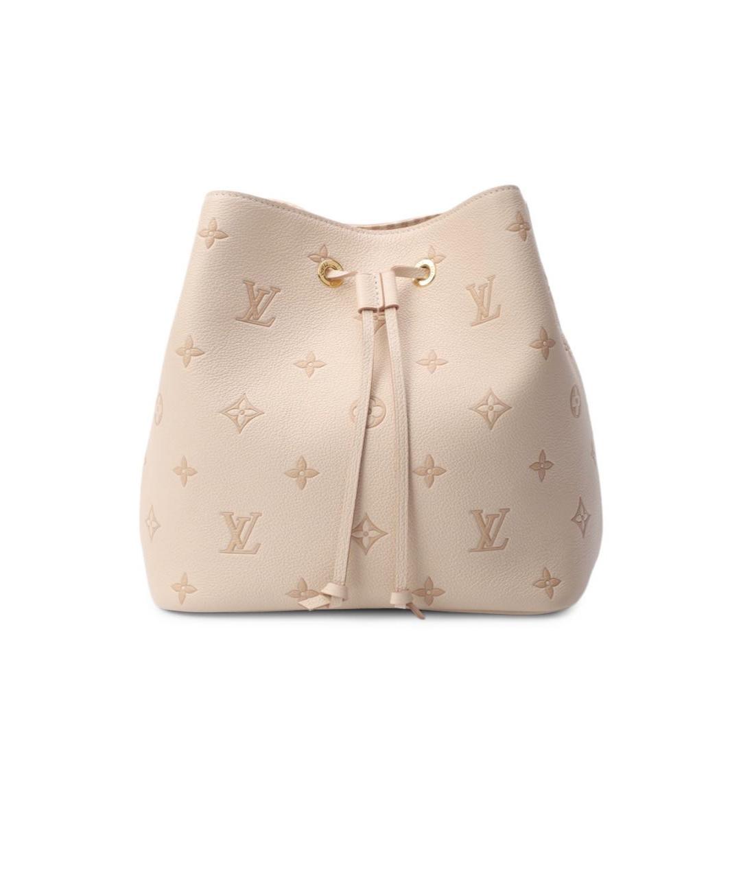 LOUIS VUITTON Бежевая кожаная сумка через плечо, фото 2