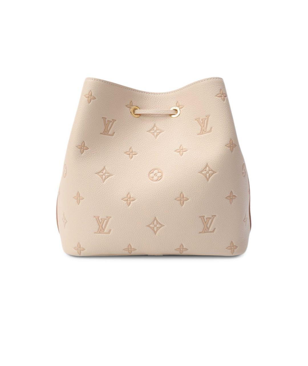 LOUIS VUITTON Бежевая кожаная сумка через плечо, фото 3