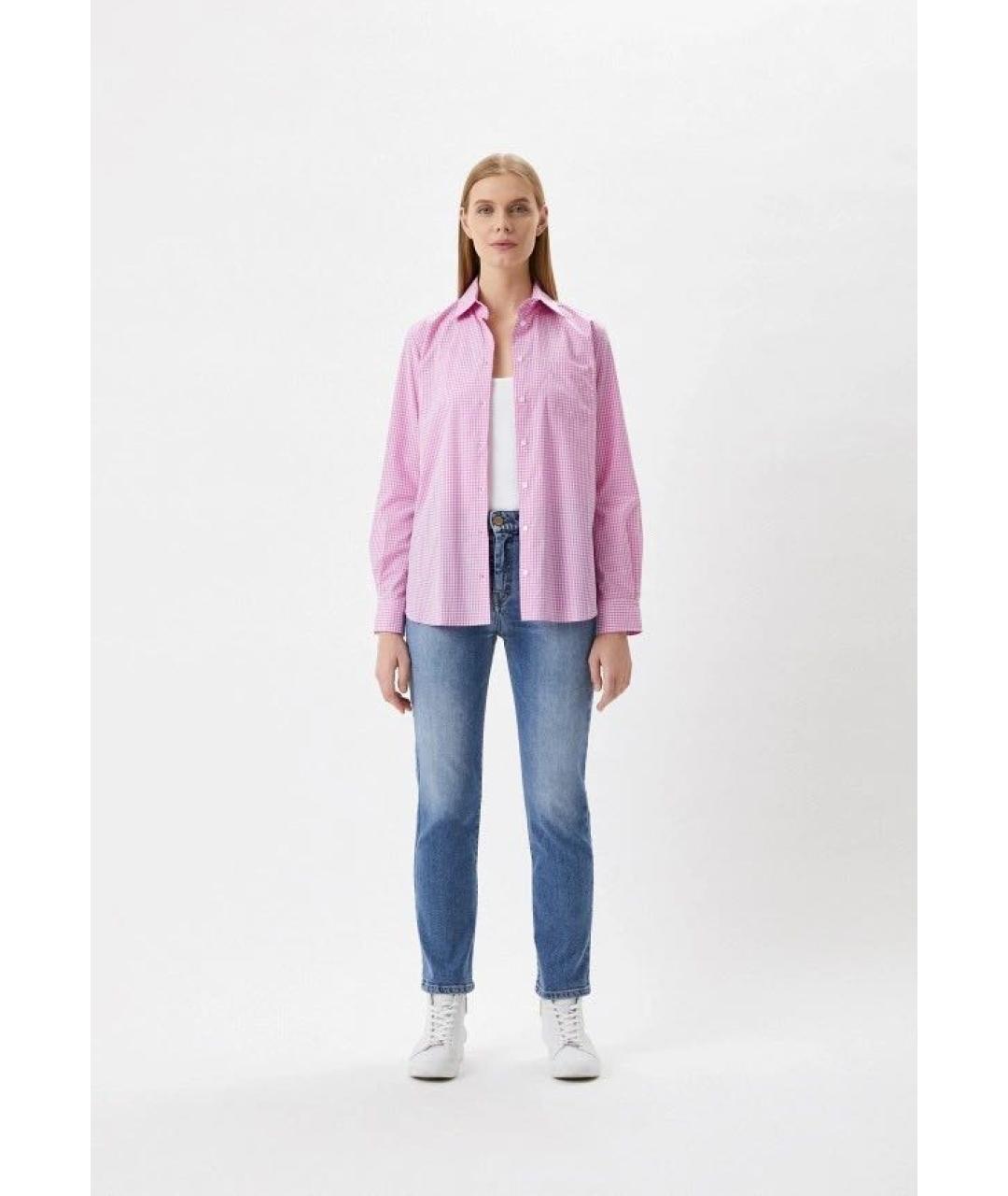 WEEKEND MAX MARA Синие хлопковые прямые джинсы, фото 8