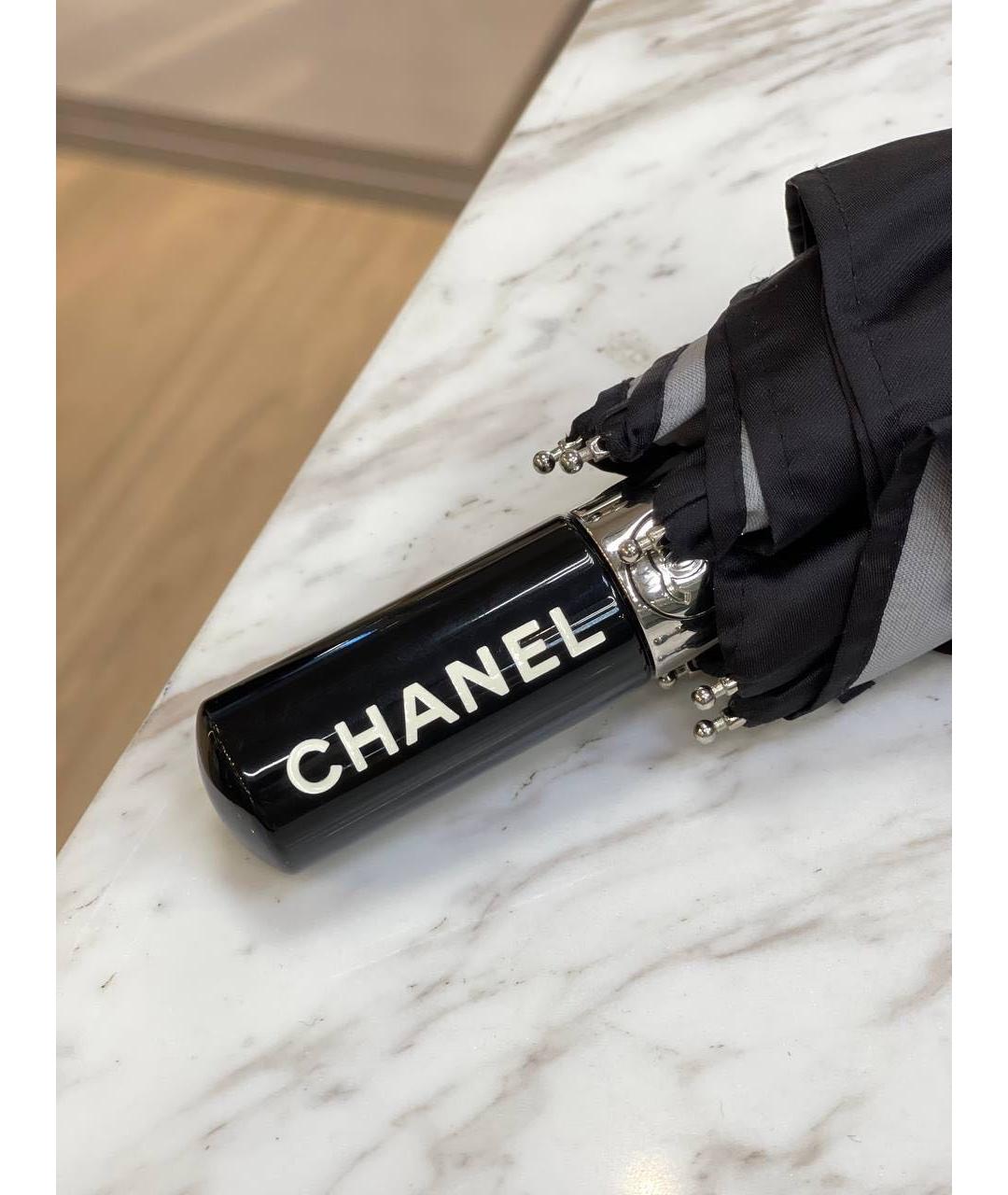 CHANEL Черный зонт, фото 7