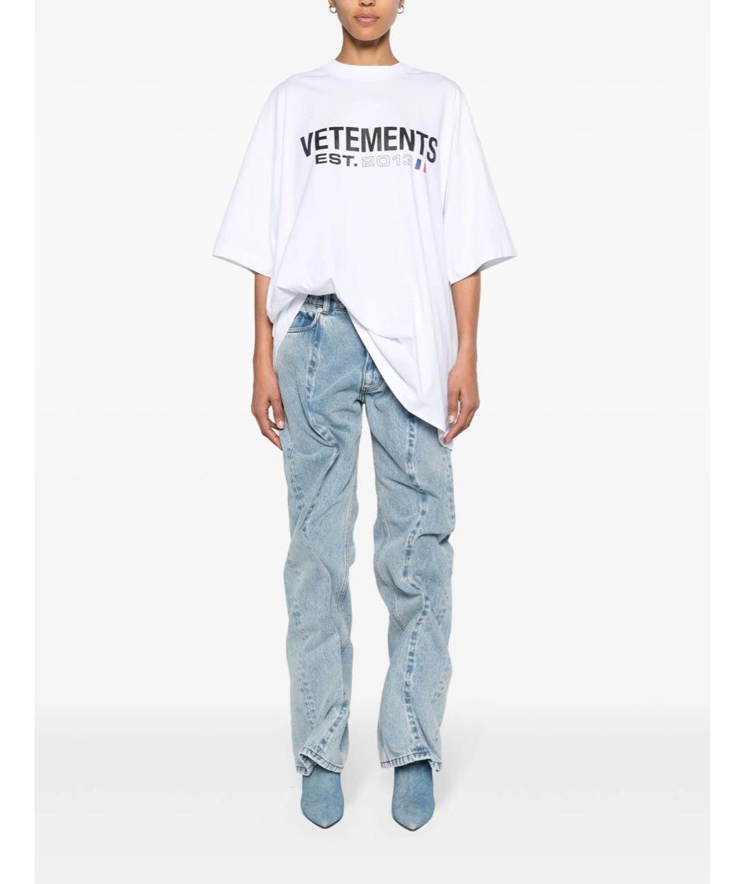 VETEMENTS Белая футболка, фото 4