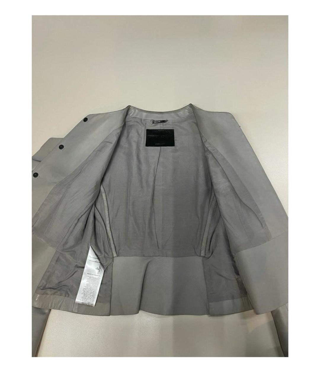 GIORGIO ARMANI Голубой кожаный костюм с брюками, фото 2