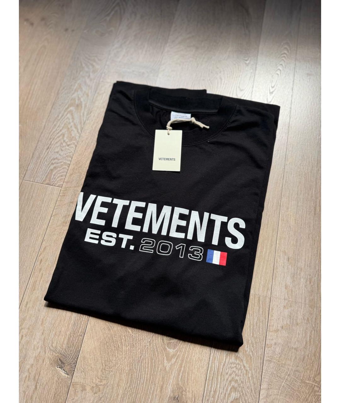 VETEMENTS Черная футболка, фото 8