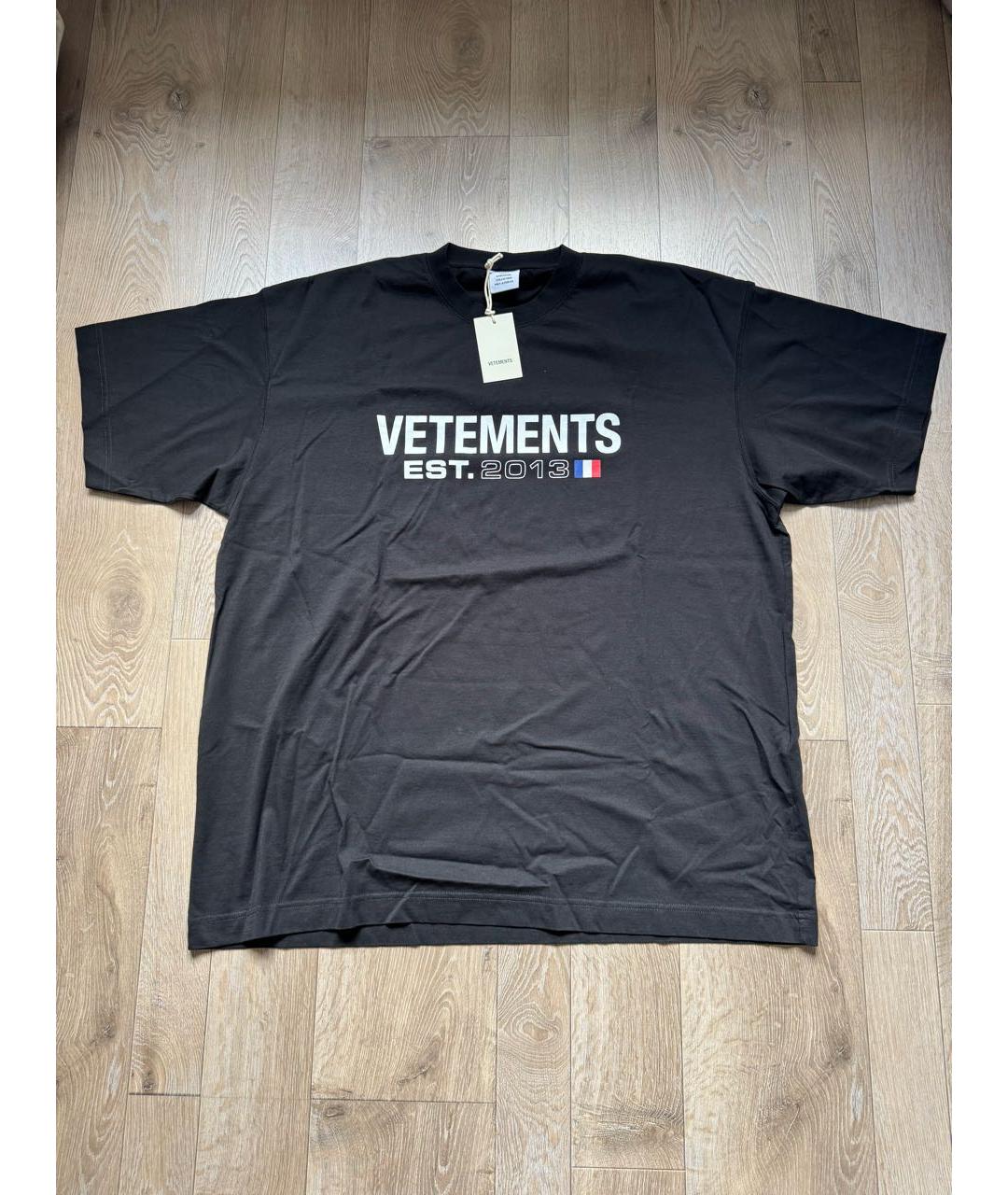 VETEMENTS Черная футболка, фото 6