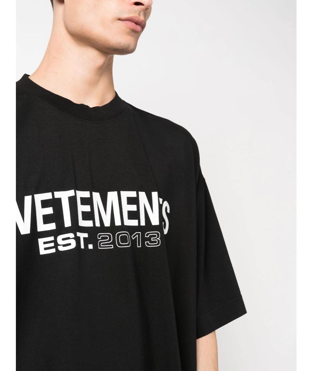 VETEMENTS Черная футболка, фото 5