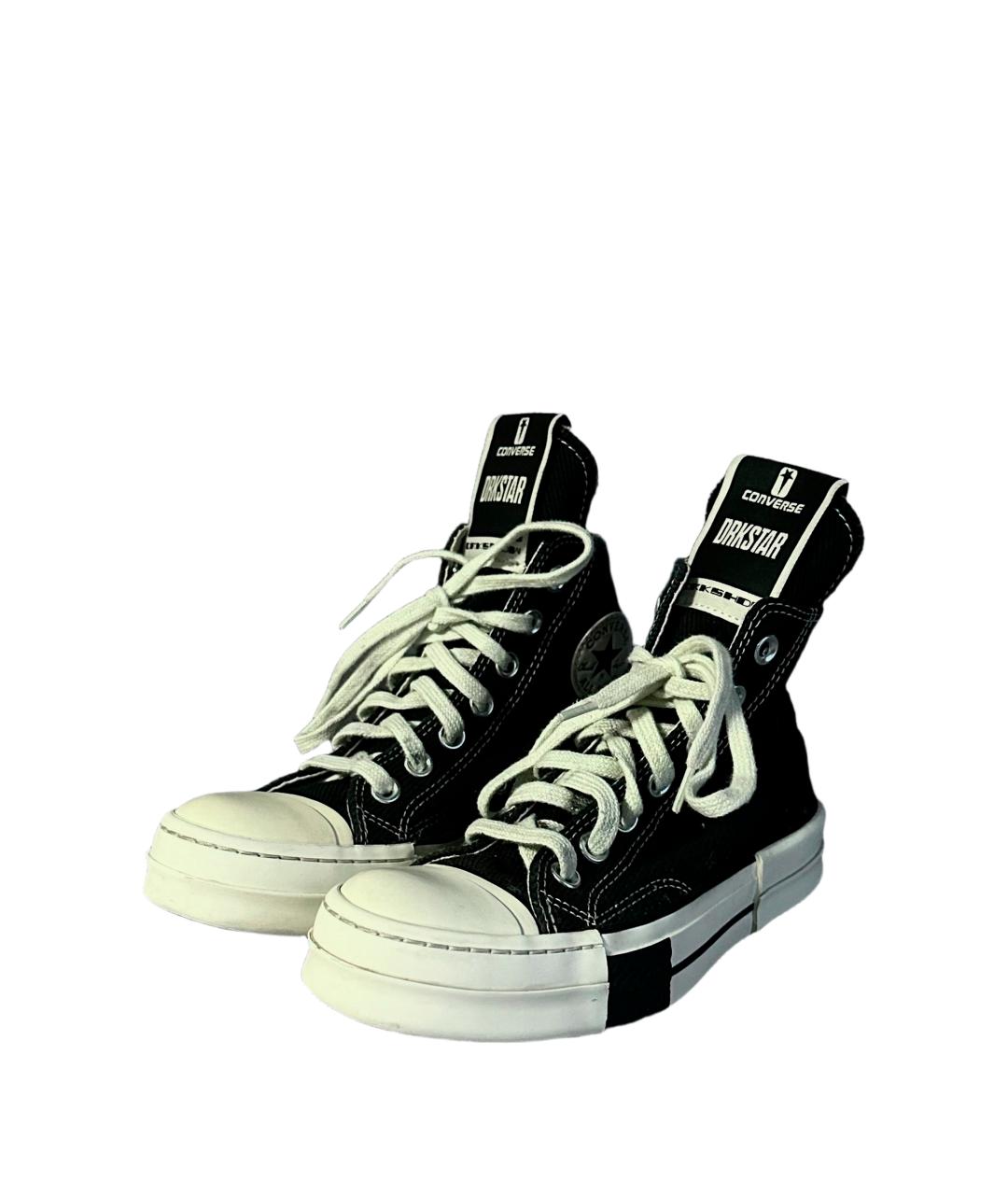 RICK OWENS DRKSHDW Черные текстильные кеды, фото 2
