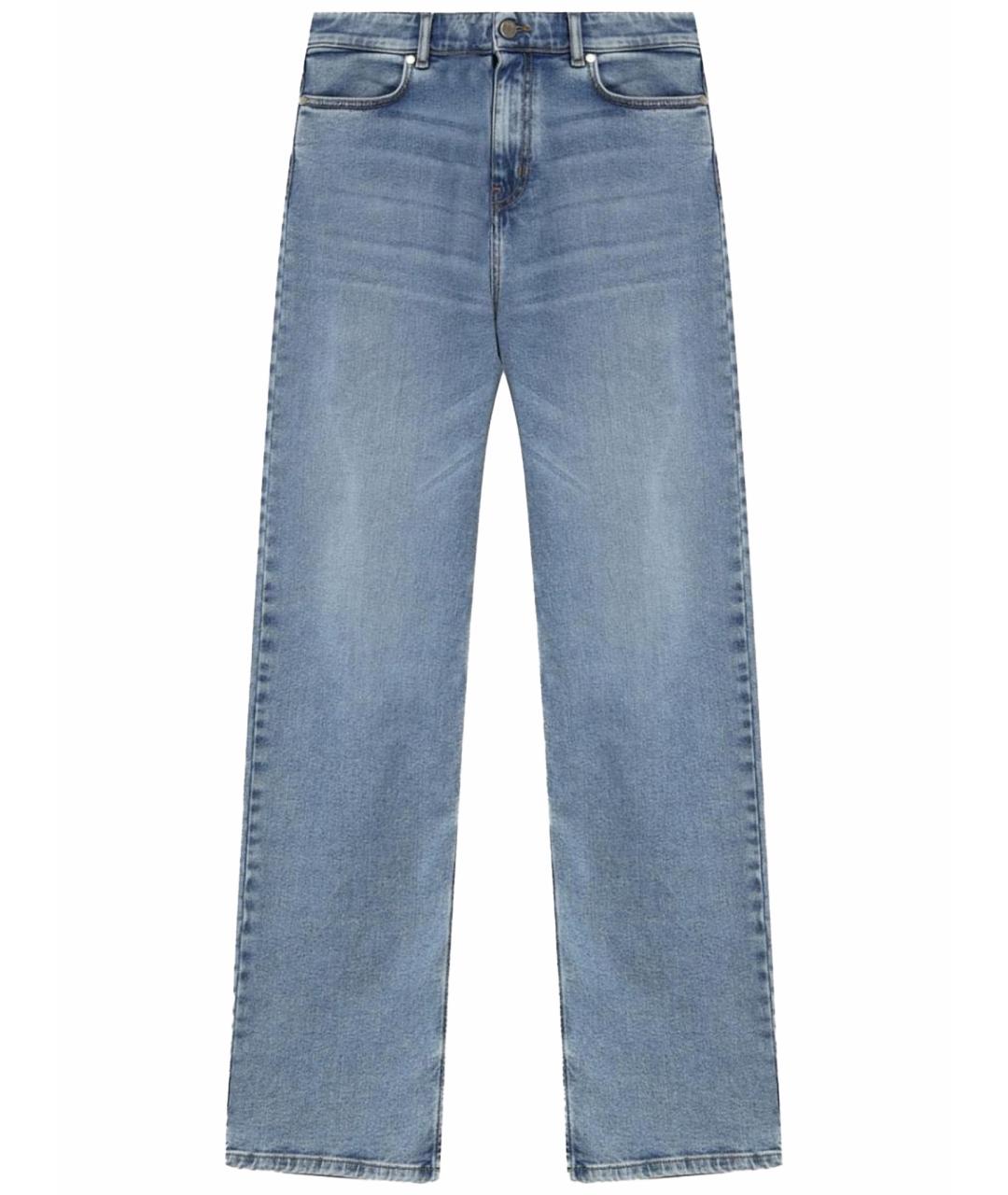 MAX MARA Голубые хлопковые прямые джинсы, фото 1