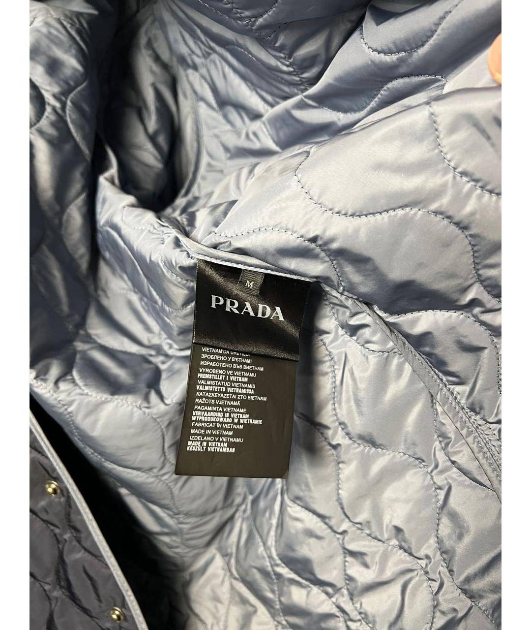 PRADA Темно-синяя полиэстеровая куртка, фото 5