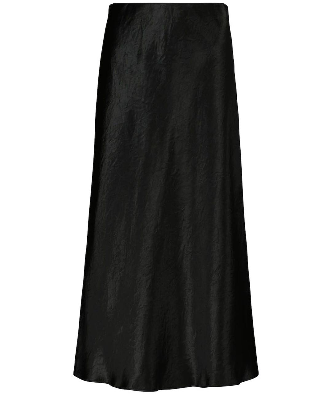 MAX MARA Черная ацетатная юбка миди, фото 1