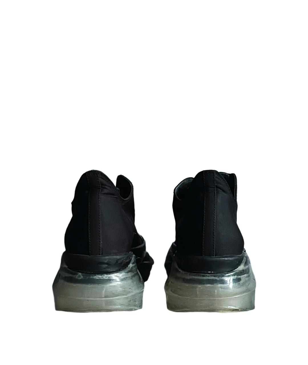 RICK OWENS DRKSHDW Черные текстильные низкие кроссовки / кеды, фото 5