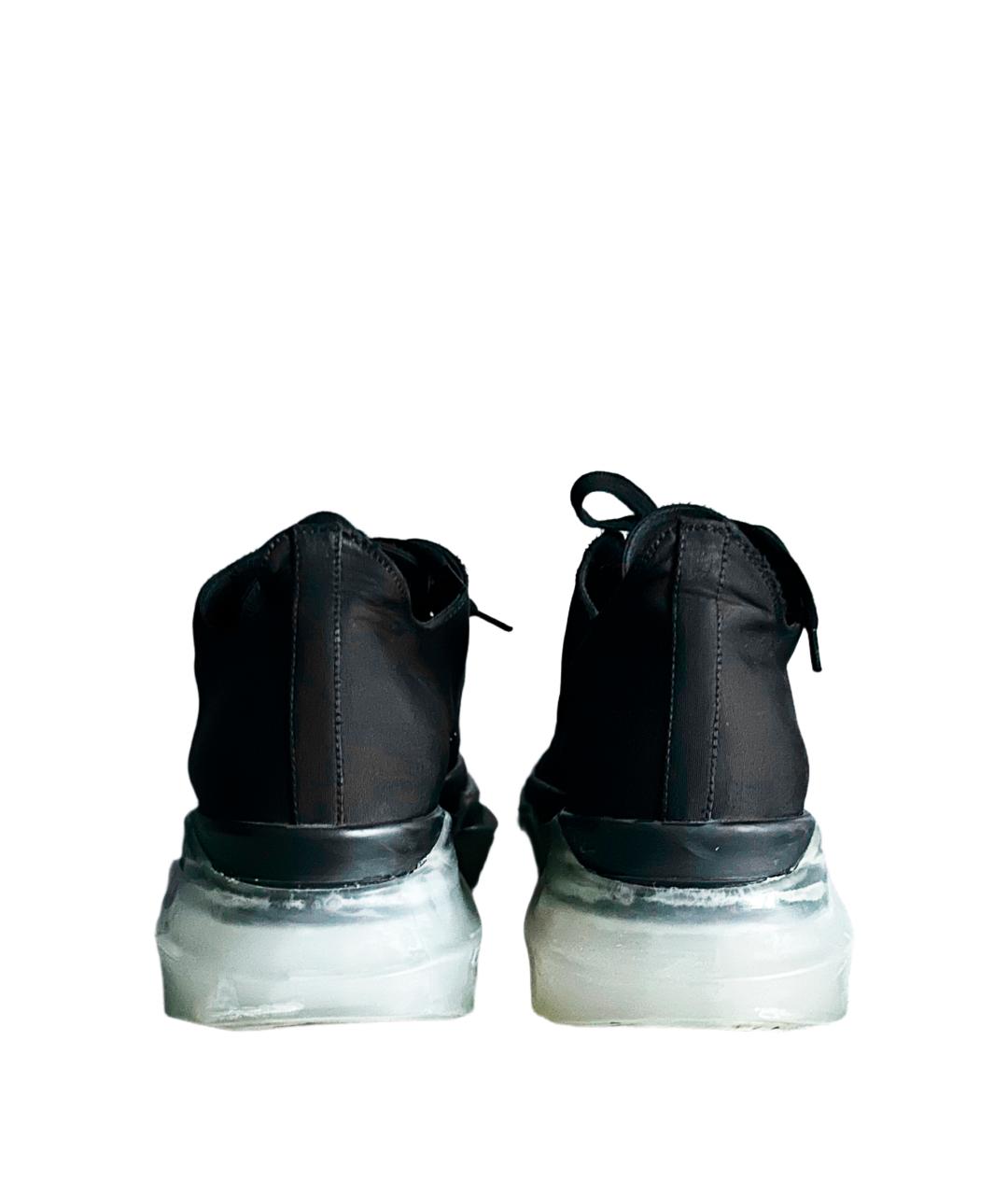 RICK OWENS DRKSHDW Черные текстильные низкие кроссовки / кеды, фото 5