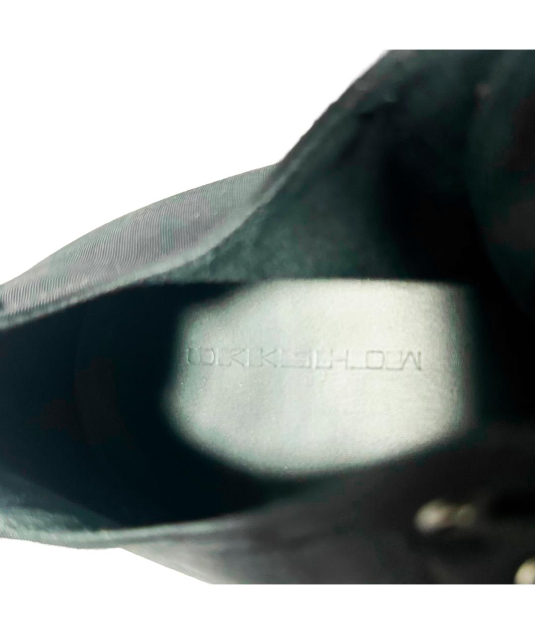 RICK OWENS DRKSHDW Черные текстильные низкие кроссовки / кеды, фото 7