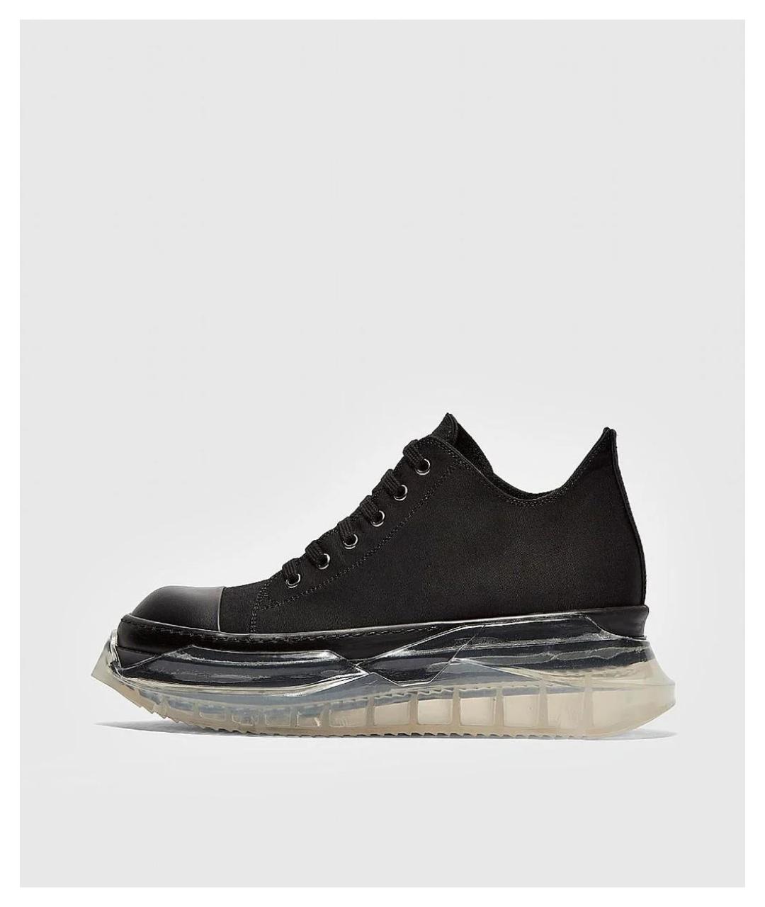 RICK OWENS DRKSHDW Черные текстильные низкие кроссовки / кеды, фото 9