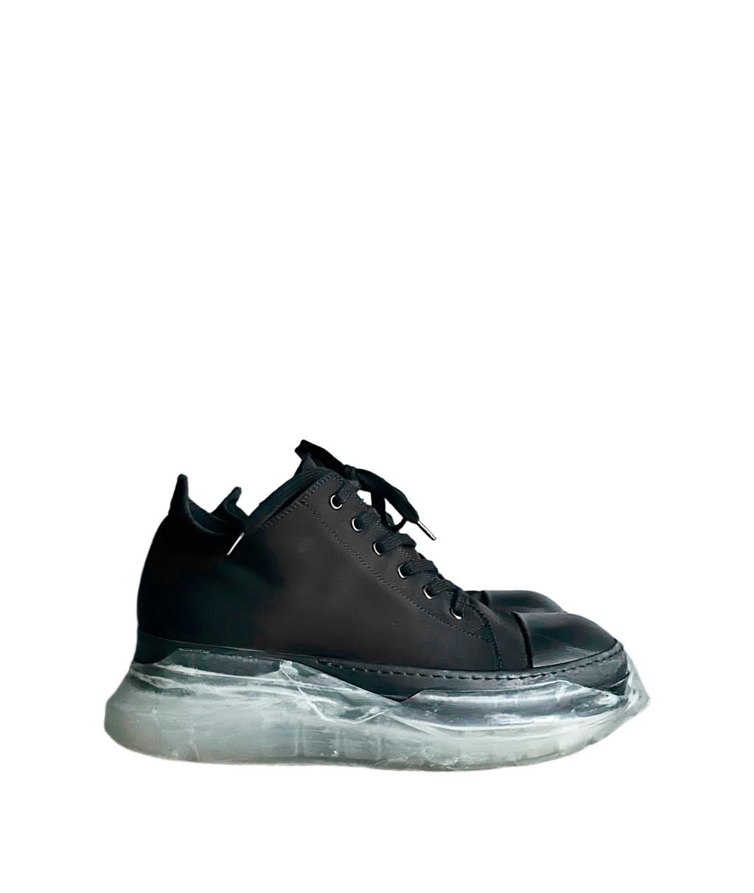 RICK OWENS DRKSHDW Черные текстильные низкие кроссовки / кеды, фото 2