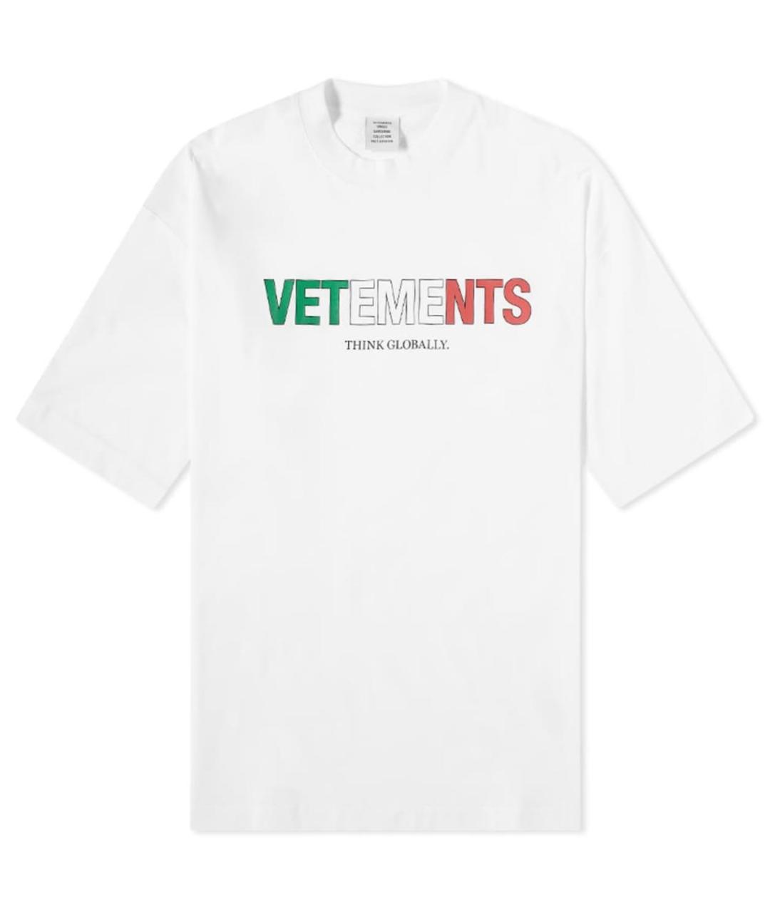VETEMENTS Белая футболка, фото 1