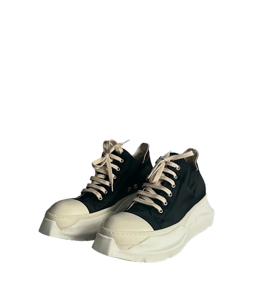 RICK OWENS DRKSHDW Черные текстильные низкие кроссовки / кеды, фото 2
