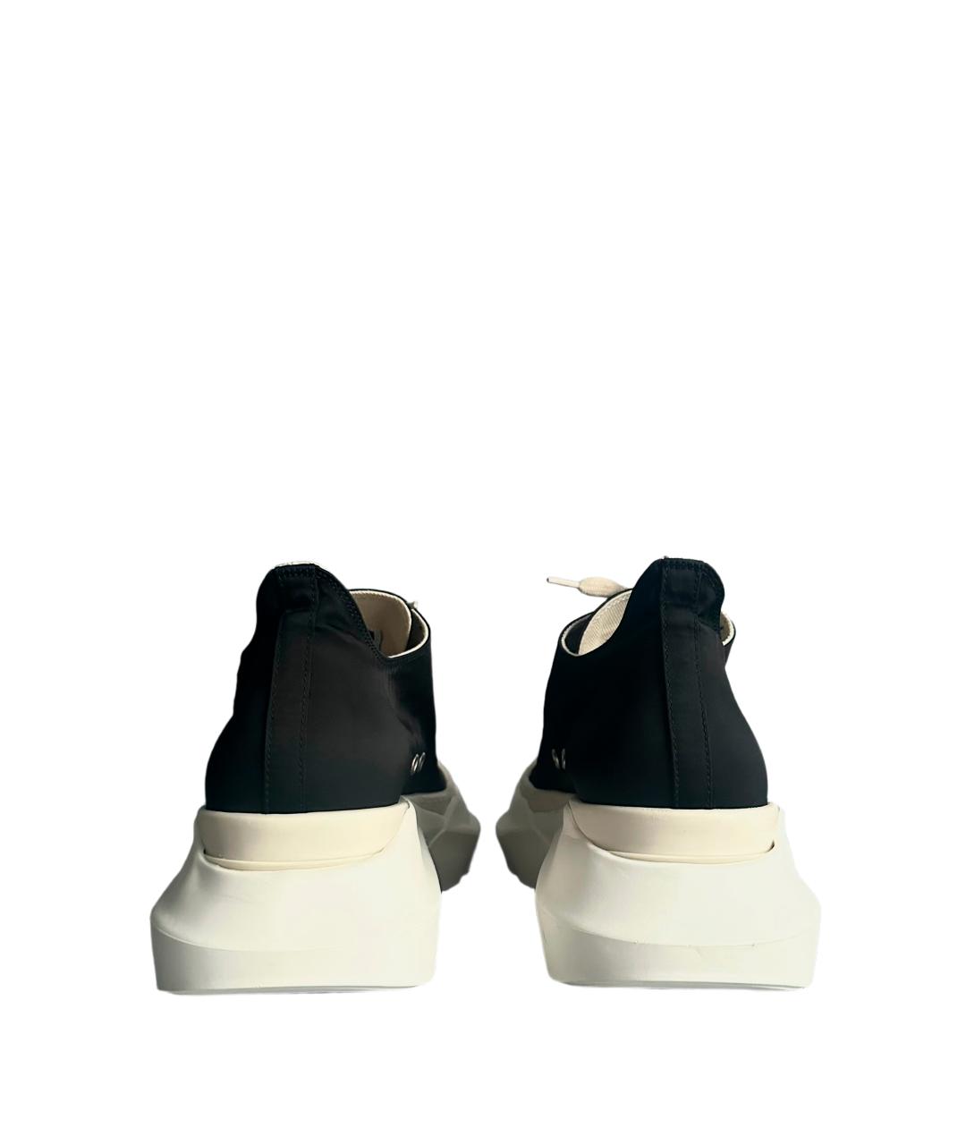RICK OWENS DRKSHDW Черные текстильные низкие кроссовки / кеды, фото 5
