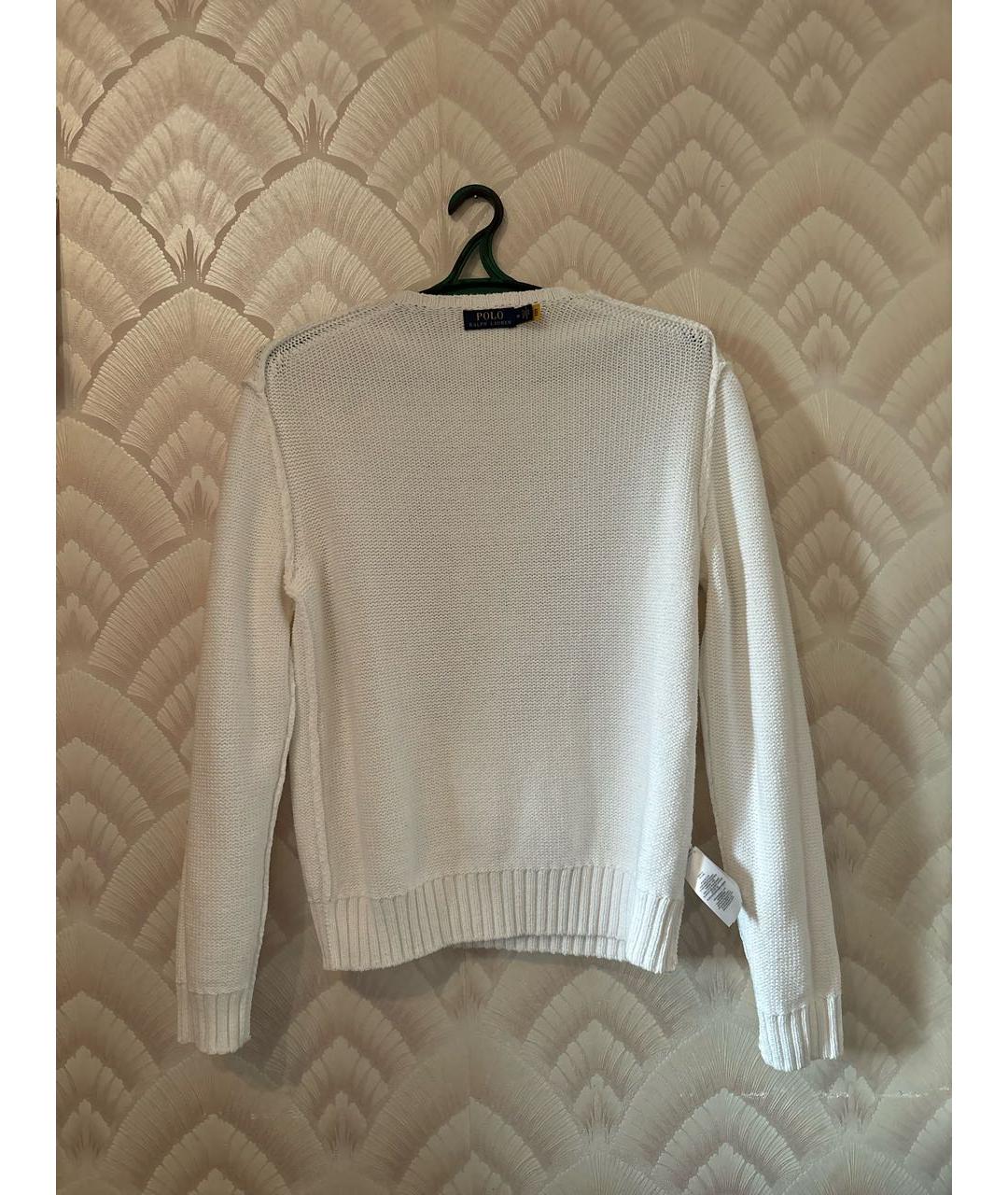 POLO RALPH LAUREN Белый хлопковый джемпер / свитер, фото 3