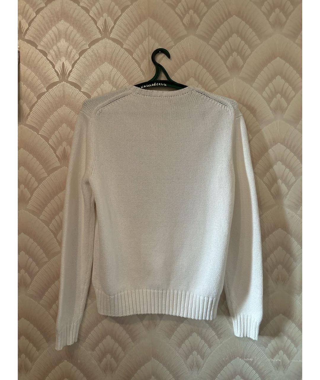 POLO RALPH LAUREN Белый хлопковый джемпер / свитер, фото 2