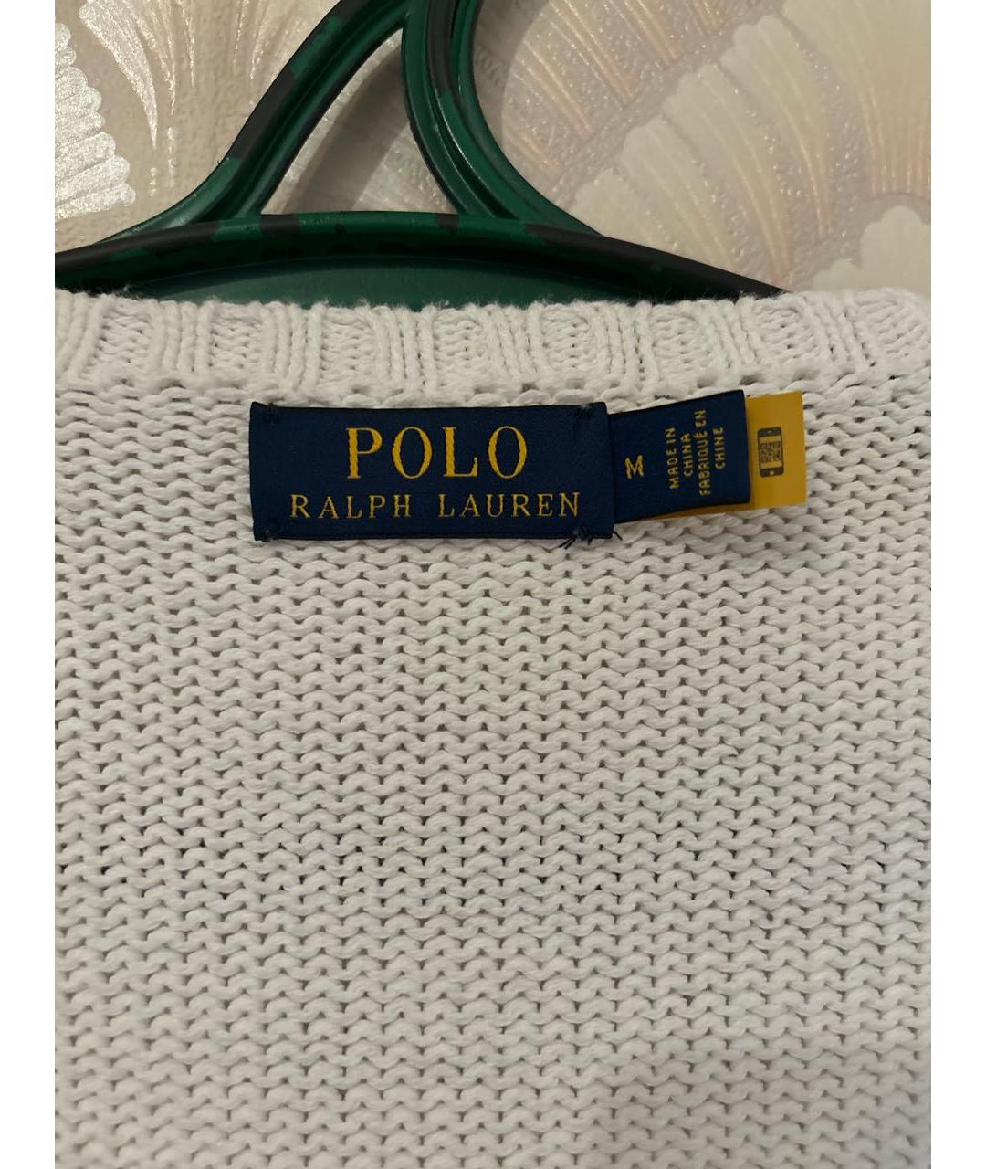 POLO RALPH LAUREN Белый хлопковый джемпер / свитер, фото 5