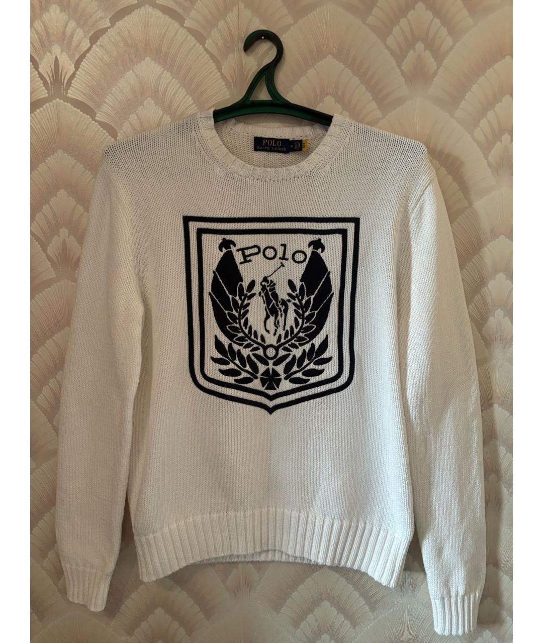 POLO RALPH LAUREN Белый хлопковый джемпер / свитер, фото 9