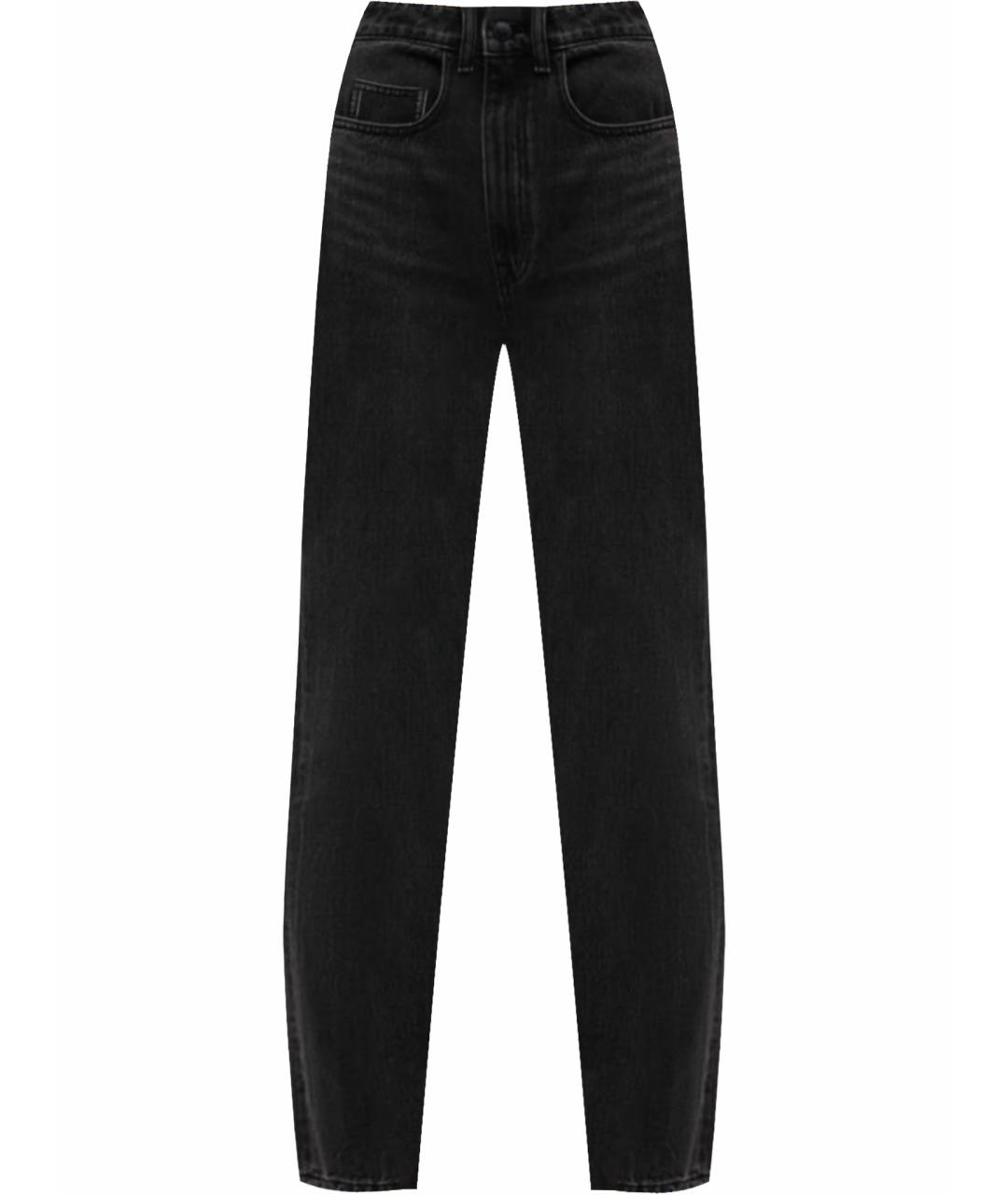 ALEXANDER WANG Черные хлопковые прямые джинсы, фото 1