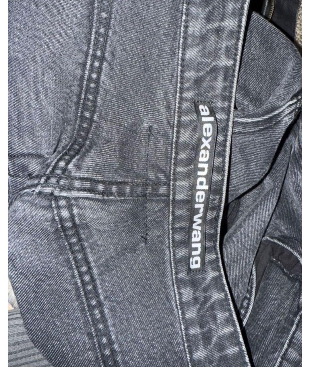 ALEXANDER WANG Черные хлопковые прямые джинсы, фото 3