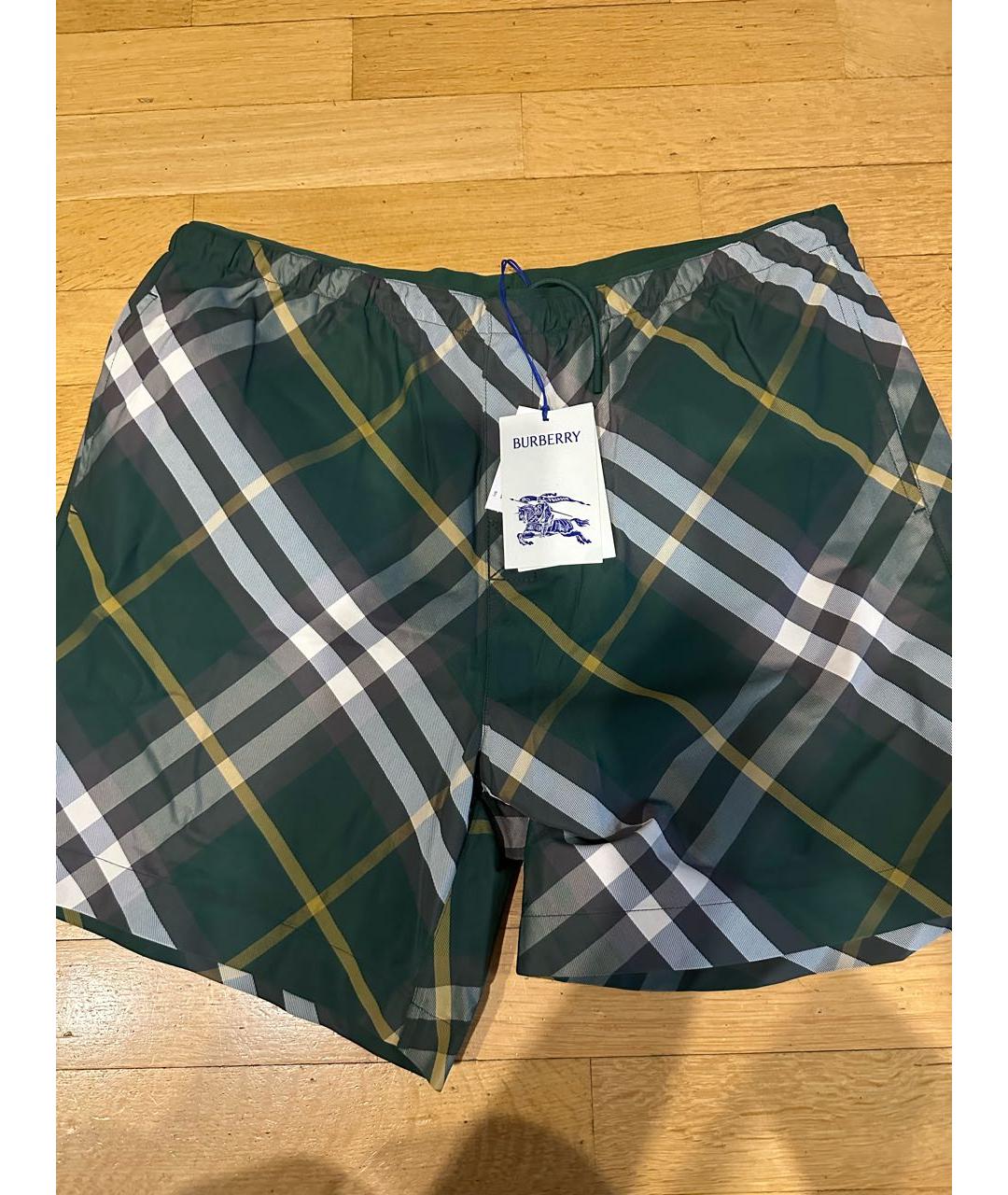 BURBERRY Зеленые шорты, фото 4