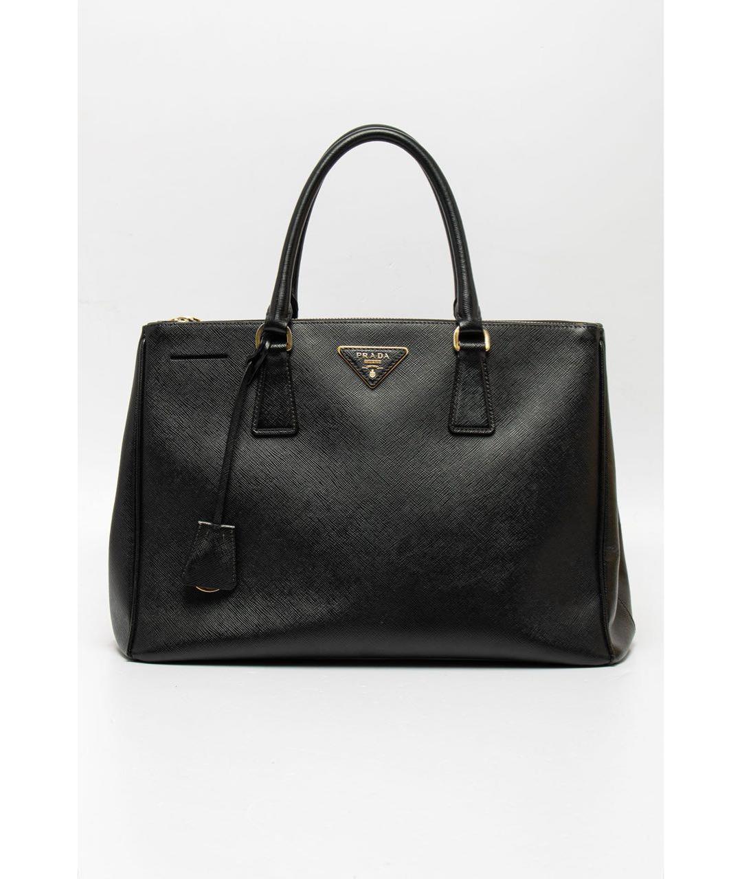 PRADA Черная кожаная сумка тоут, фото 4