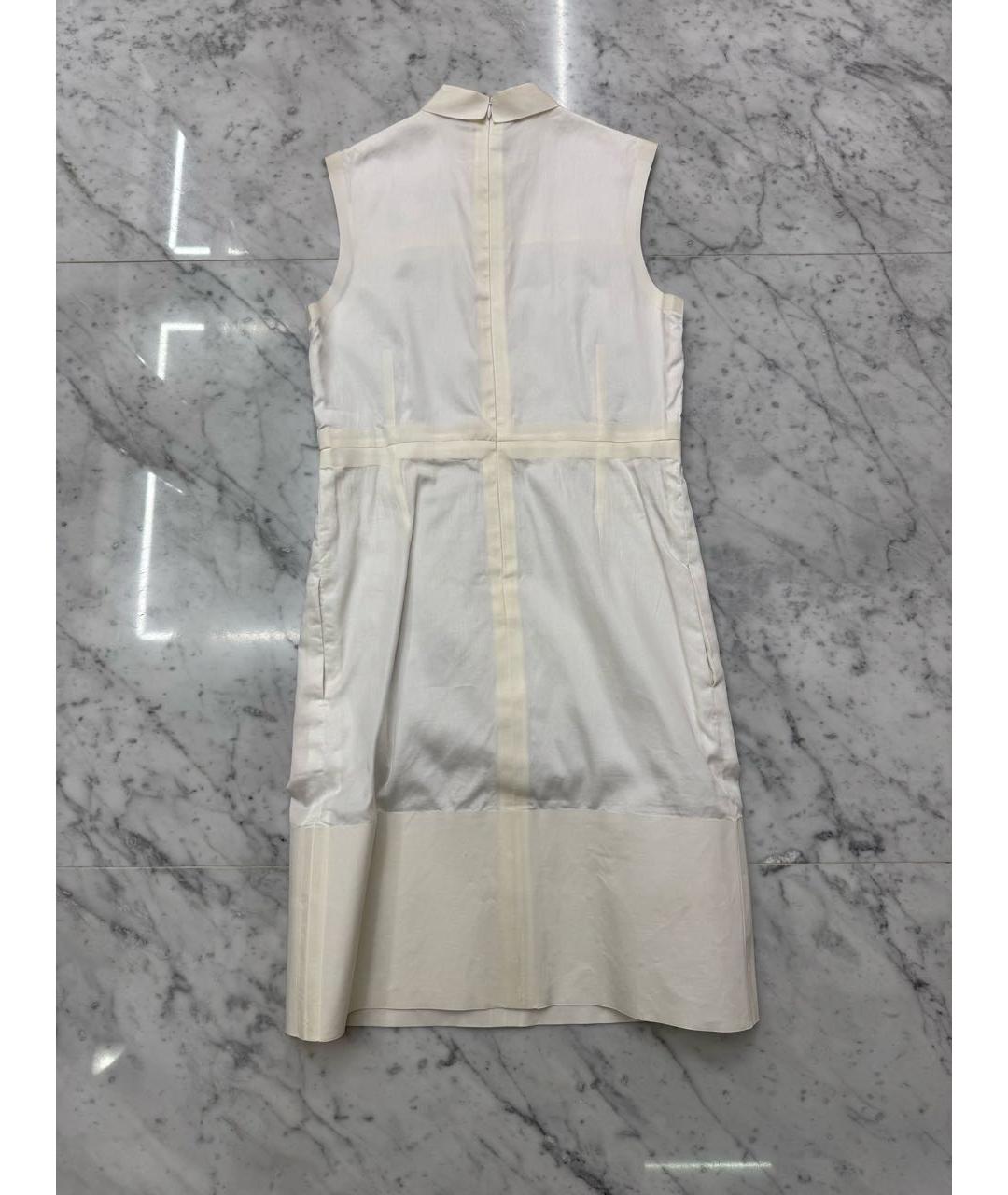 CELINE Белое хлопковое повседневное платье, фото 3
