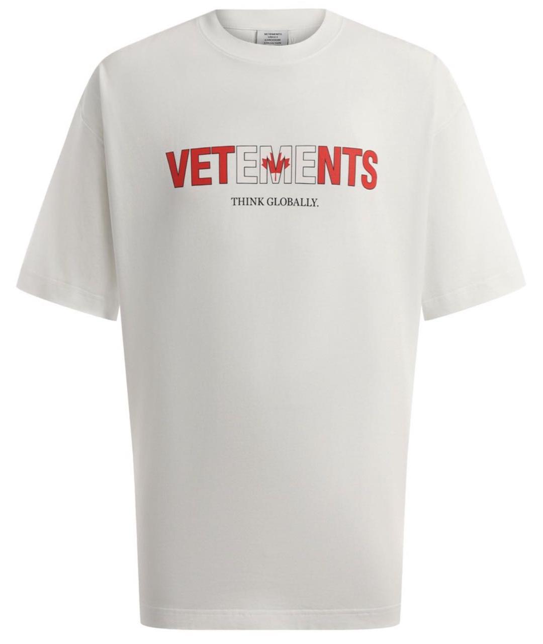 VETEMENTS Белая футболка, фото 1