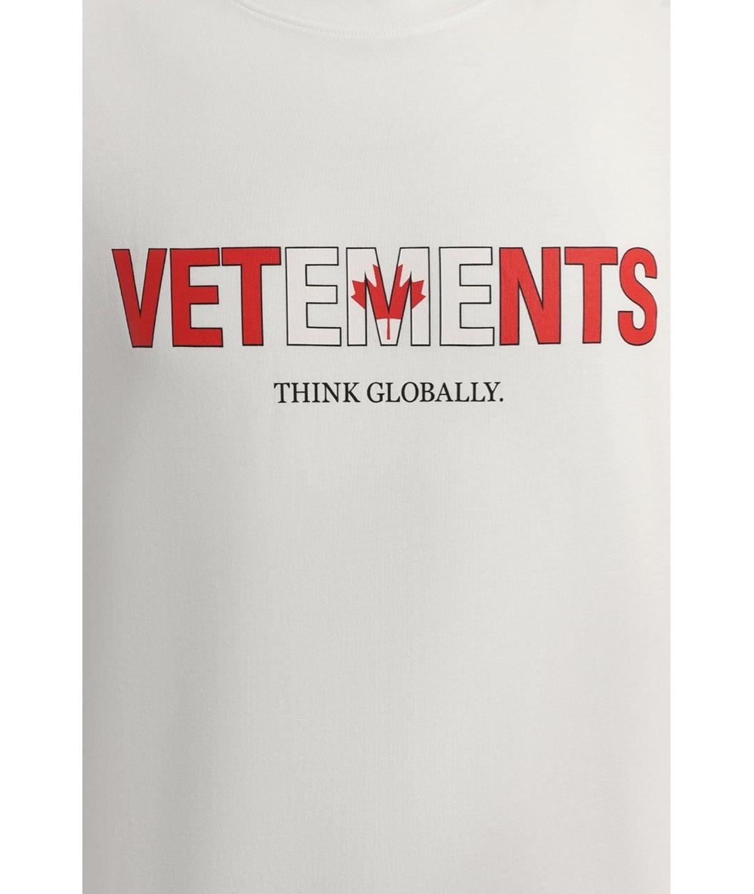 VETEMENTS Белая футболка, фото 3