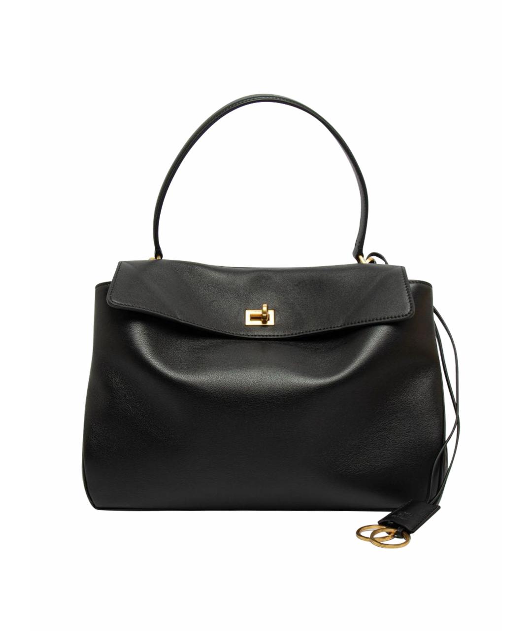 BALENCIAGA Черная кожаная сумка тоут, фото 1