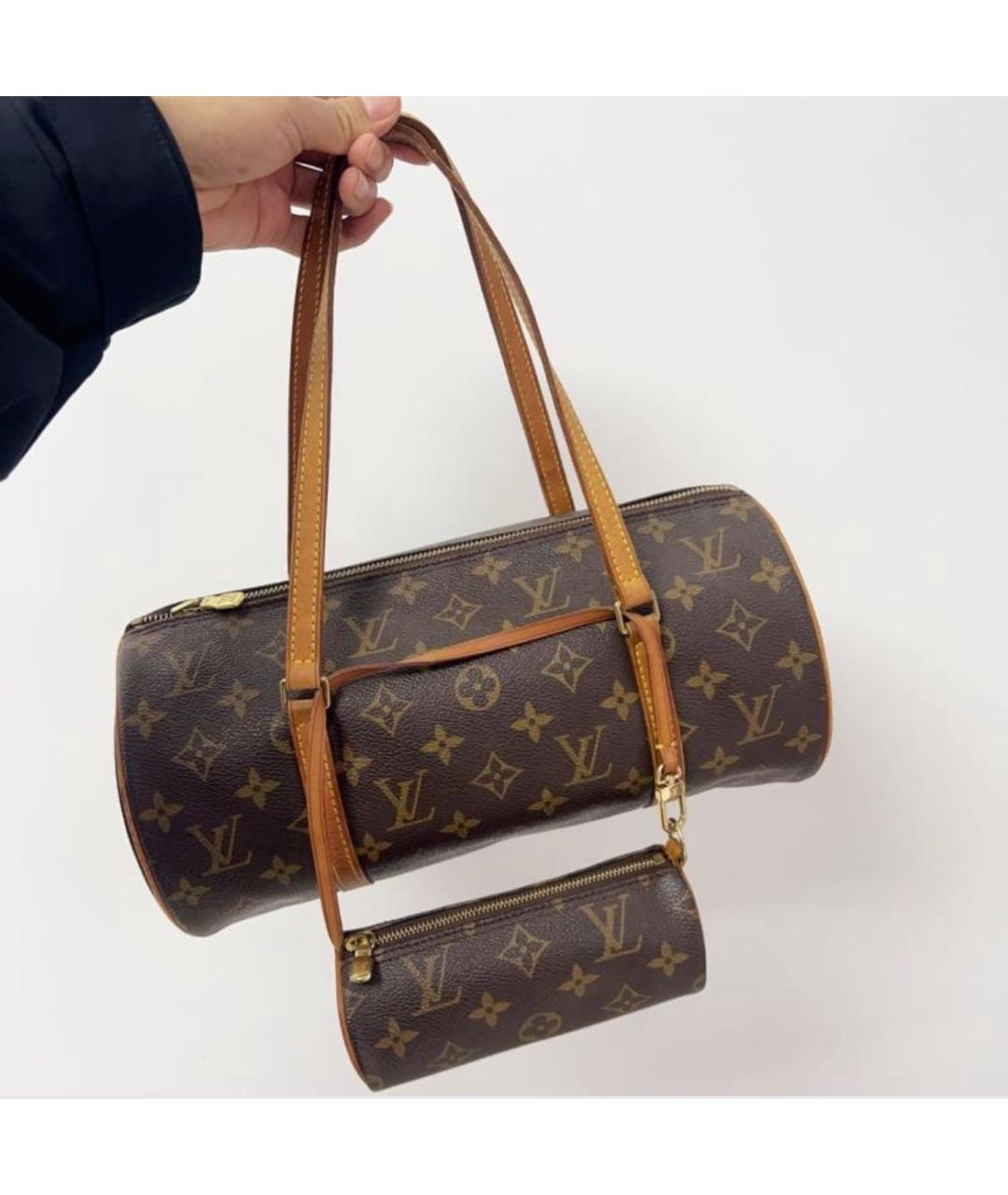 LOUIS VUITTON Коричневая сумка с короткими ручками, фото 7