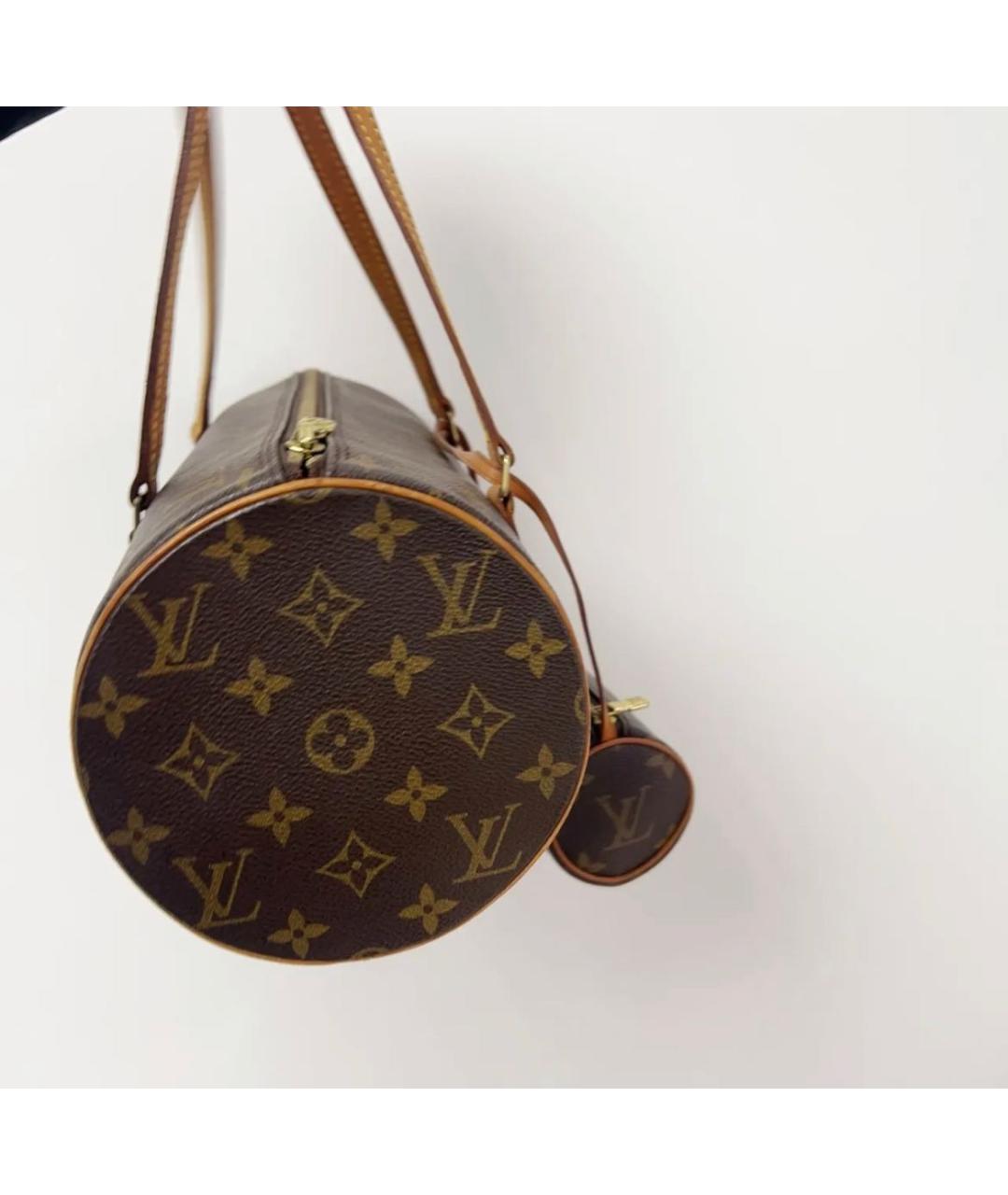 LOUIS VUITTON Коричневая сумка с короткими ручками, фото 4