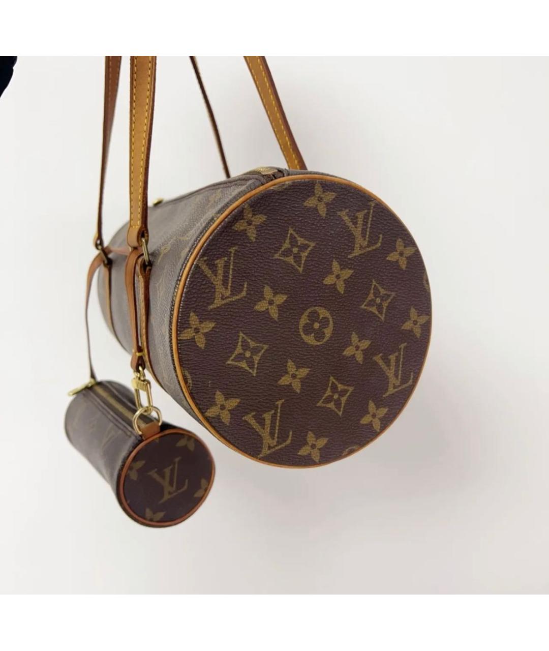 LOUIS VUITTON Коричневая сумка с короткими ручками, фото 3