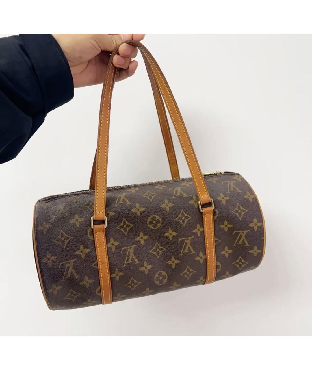 LOUIS VUITTON Коричневая сумка с короткими ручками, фото 2