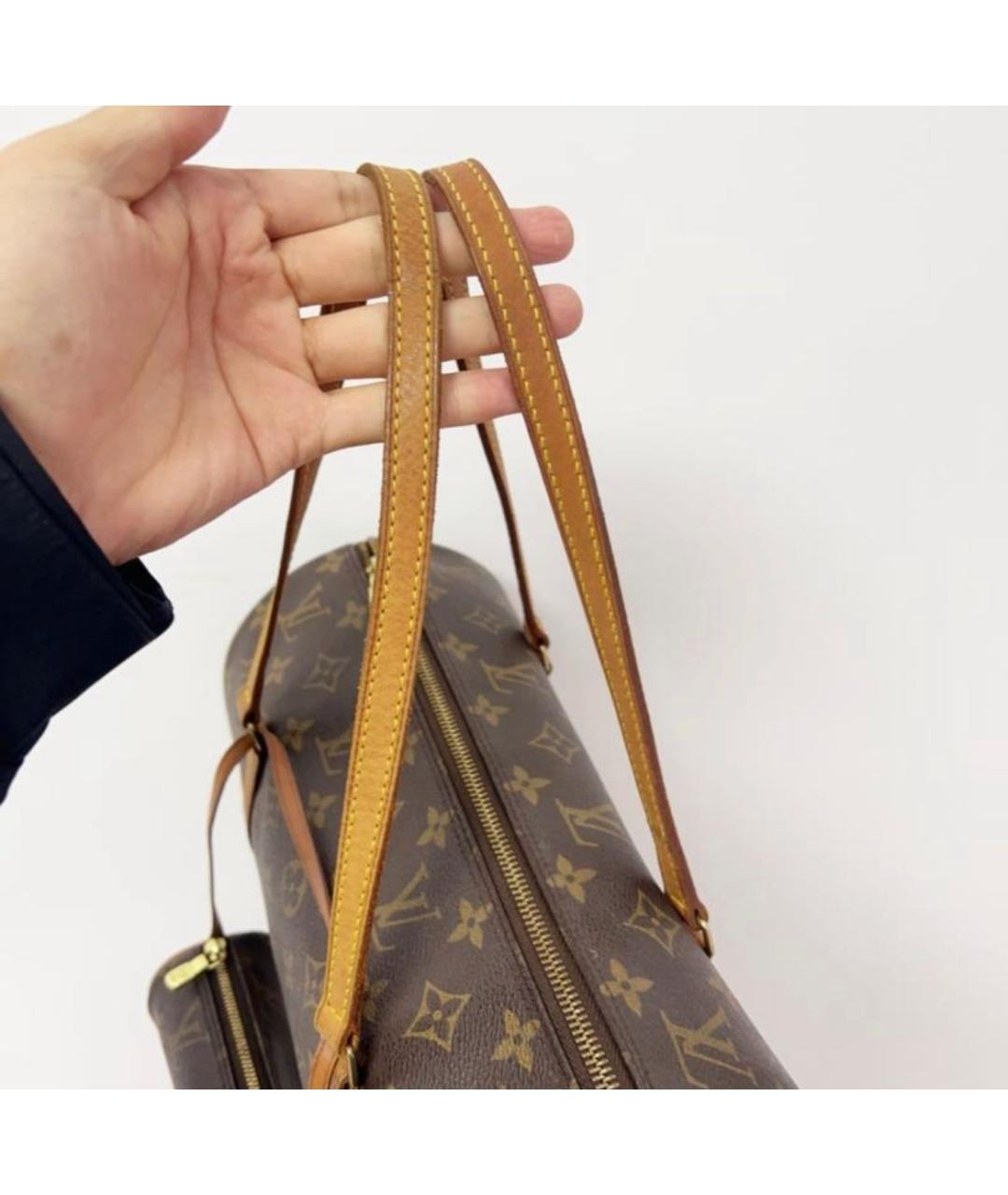 LOUIS VUITTON Коричневая сумка с короткими ручками, фото 5
