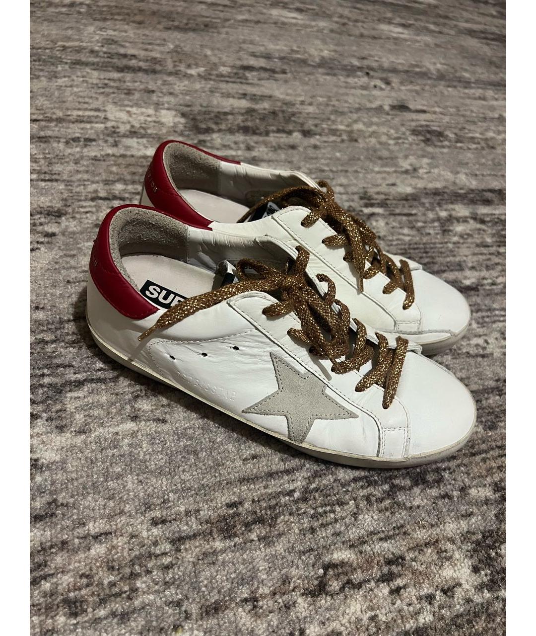 GOLDEN GOOSE DELUXE BRAND Белые кожаные кеды, фото 5